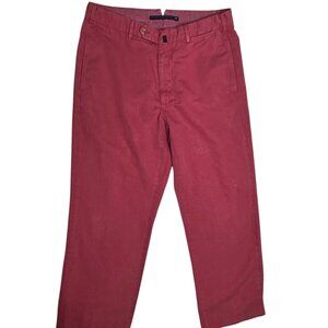 INCOTEX Venezia 1951 Red Regular Cotton Pants Trousers Mens Size US 34 Flaw